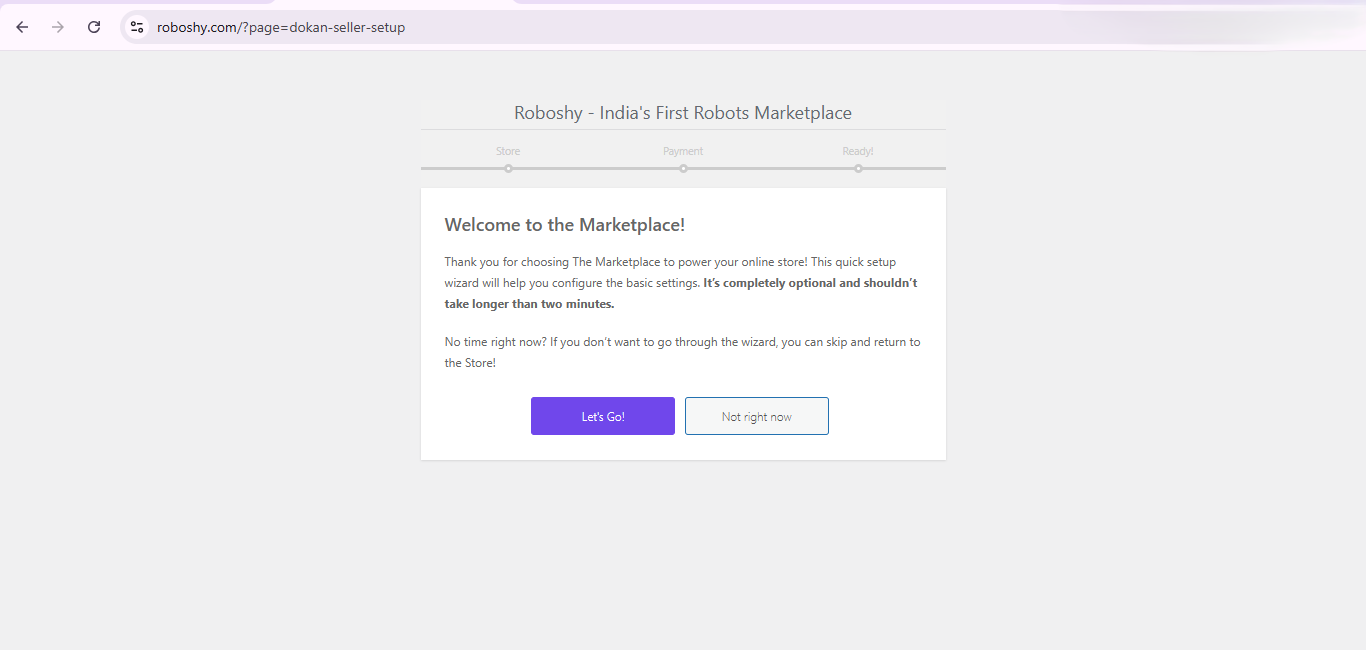 Roboshy Signup confirmation